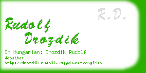 rudolf drozdik business card